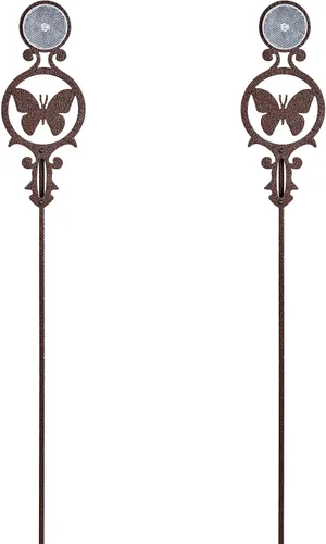 Vista 21 de Touch of Class Pathways Marcapasos Reflectantes para Entrada de Dos Unidades para Uso en Exterior Diseño de Emblema de Flor de Lis Juego