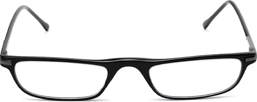 Vista 2 de The Posh Reader - Lentes de lectura, marco rectangular de metal con bisagra de resorte para hombres y mujeres + 1.00 color negro