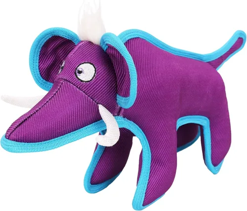 Vista 5 de Pet Life ® Animal Dura-Chew Reforzar Cosido Durable Resistente al Agua Peluche Masticar Tugging Perro Juguete Marrón