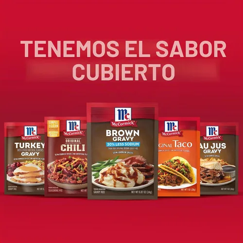 Vista 21 de McCormick - Mezcla de Brown Gravy, 30 % menos de sodio, 0.87 onzas