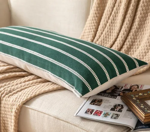 Vista 2 de Funda de Almohada Lumbar Bohemia Decorativa 14X36 Pulgadas Larga Suave Estilo Granja Decorativa Fundas de Almohada para Sofá Fundas de Almohada