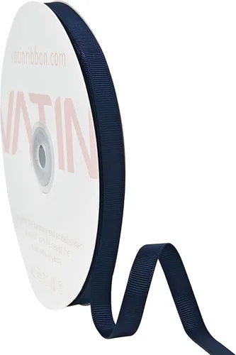 Vista 225 de VATIN Cinta de Grogrén Negra, 1-1/2" x 50 Yardas Continuas, Cinta de Grogrén de Poliéster Negra, Usar para Lazos de Bricolaje, Accesorios