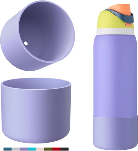 Vista 11 de Protector de Silicona para Botella de Agua Owala, 2 Piezas Fundas Protectoras Antideslizantes para Botellas de Agua FreeSip/Twist/Flip, Sin BPA
