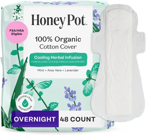 Vista 16 de The Honey Pot Company - Almohadillas herbales para mujeres - Noche entera con alas - Infundidas con aceites esenciales para efecto refrescante