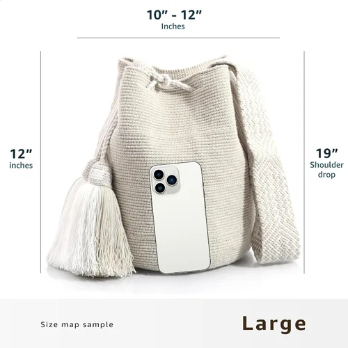 Vista 4 de WYOU Utopia classics Hobo in Wayuu Crochet, Grande