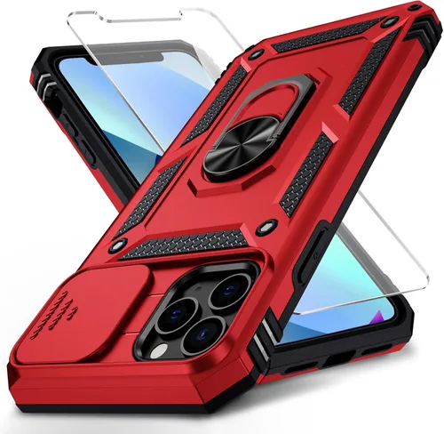 Vista 9 de Funda para iPhone 11 Pro con cubierta para lente de cámara, protector de pantalla HD, protección contra caídas de grado militar de 10 pies, soporte