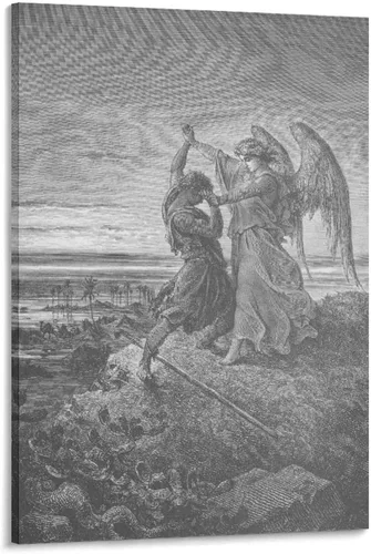 Vista 6 de 20 obras maestras por Gustave Dore - Póster artístico de Adán y Eva expulsados del Edén y arte de pared, póster moderno para decoración
