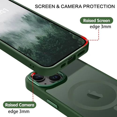 Vista 6 de BENTOBEN Funda magnética para iPhone 14 Plus, compatible con MagSafe, translúcida mate, esmerilada, delgada, ligera, a prueba de golpes