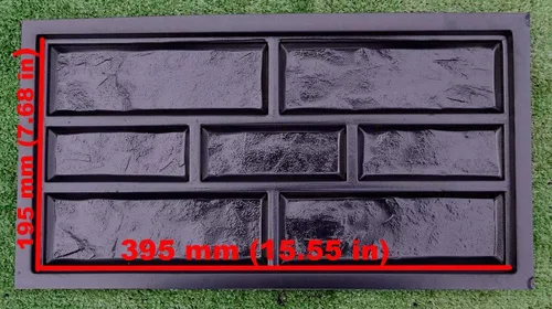 Vista 3 de Molde de hormigón Pared Piedra Yeso Cemento Azulejos Decoración de pared ABC Plástico W26 (1 Grande +1 Pequeño)