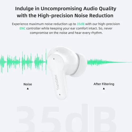 Vista 4 de ANFIER Auriculares traductores de idiomas compatibles con 144 idiomas y acentos, traducción de música y llamadas, dispositivo de traductor