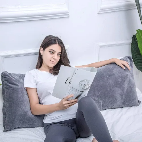 Vista 5 de 1 MIDDLE ONE Almohada de cuerpo completo para adultos, sueño prolongado, almohadas grandes, firme y grande con funda de terciopelo, 20 x 54 pulgadas