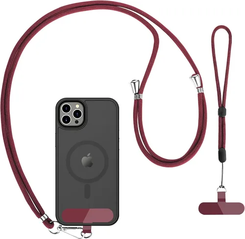 Vista 12 de CACOE Cordón para teléfono celular 2 piezas - 1 pieza correa ajustable para el cuello, 1 pieza correa de muñeca, 2 piezas almohadillas, cruzado