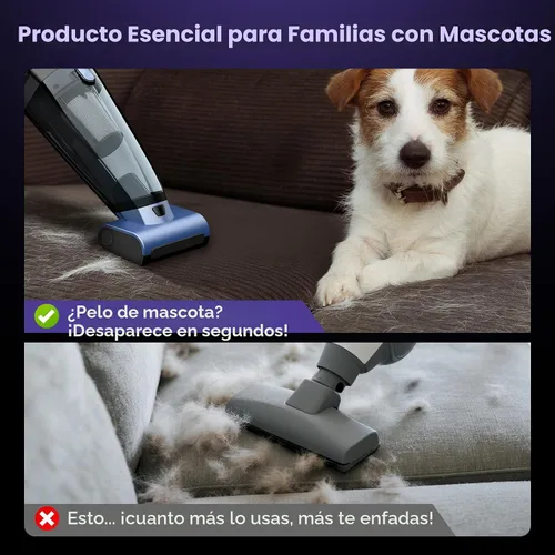 Vista 4 de Aspirador de mano de pelo para mascotas sin cable: 20000PA Aspiradora