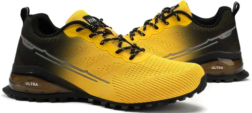 Vista 7 de Kricely Tenis de correr para hombre, para caminar, senderismo, tenis para hombre, tenis cruzado, tenis al aire libre, calzado casual