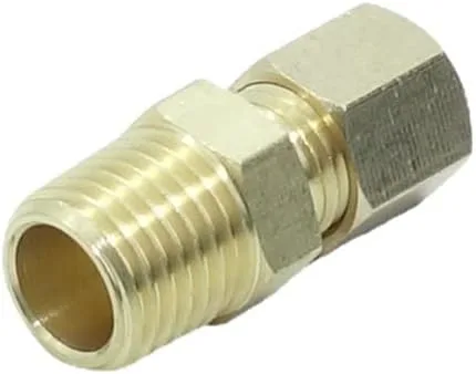 Vista 8 de 3 piezas de conexión de compresión de latón 1/2" OD del tubo x 1/2" OD conector de unión
