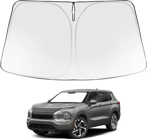 Vista 124 de Proadsy Parasol para parabrisas Rivian R1S 2022-2025 2026 de 4 capas plegable, protector de parasol frontal que bloquea los rayos UV, mantiene