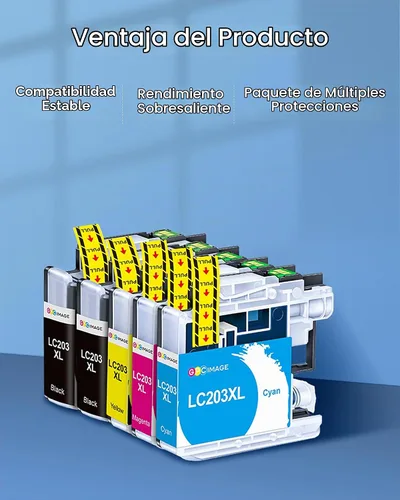 Vista 2 de Brother LC203XL Cartuchos de tinta compatible, 10 Pack
