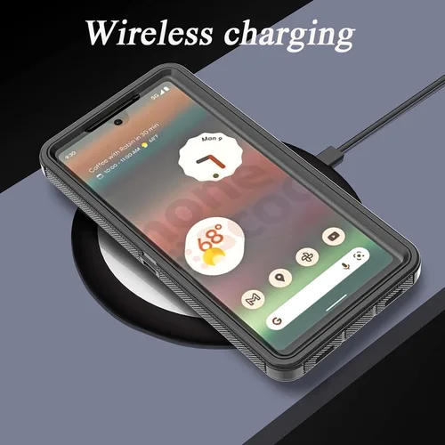 Vista 6 de YmhxcY Funda para Pixel 6A (sin protector de pantalla) con funda duradera de 3 capas a prueba de caídas, protección contra caídas, funda de goma