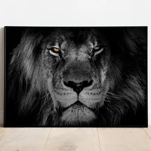 Vista 12 de Lienzo decorativo para pared, póster de leones en blanco y negro, impresiones de retratos de animales, pintura abstracta de leones, arte de pared