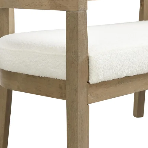 Vista 11 de Christopher Knight Home Xiza Modern Boucle - Sofá biplaza tapizado con marco de madera de caucho, cómodo sofá de 2 plazas y respaldo de ratán, sofás