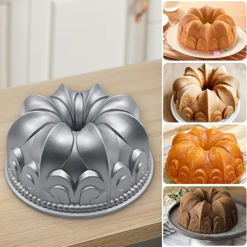 Vista 5 de Molde de aluminio para tartas, molde antiadherente para tartas Charlotte, fácil de limpiar, molde para hornear pasteles para cumpleaños, Navidad