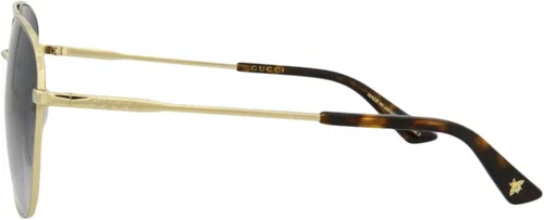Vista 3 de Gucci Gafas unisex de diseño de moda doradas doradas y grises
