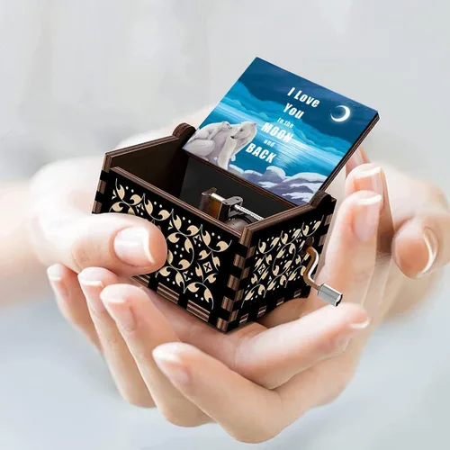 Vista 3 de Muzero Birthday Gift for Mom Dad, I Love You to the Moon and Back Music Box Gift for Daughter Son, Birthday Anniversary for Grandma Granddaughter