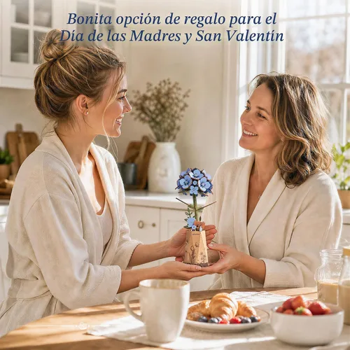 Vista 8 de rowood Kits de artesanía de flores de madera rompecabezas 3D para adultos