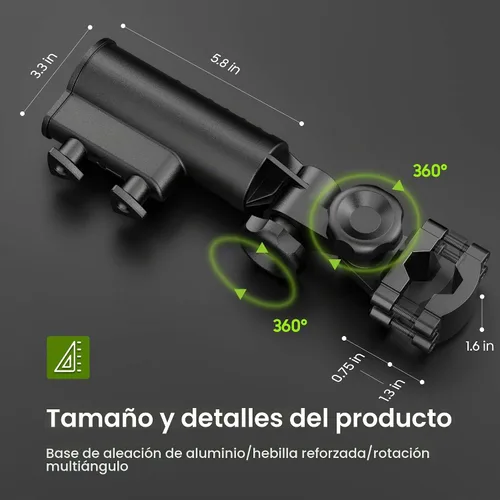 Vista 5 de 10L0L Soporte de paraguas de carrito de golf resistente, súper fuerte, resistente al viento, soporte universal para paraguas para scooter