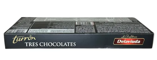 Vista 2 de Delaviuda Turron Praline Tres Chocolates 7 oz Producto de España