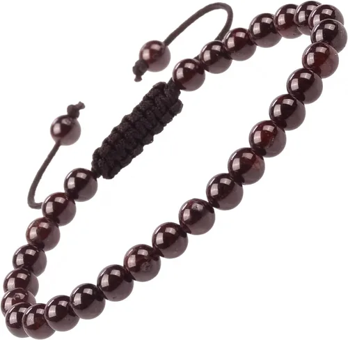 Vista 88 de MASSIVE BEADS - Pulseras ajustables unisex de cuentas de cristal de piedras preciosas con poder curativo natural, de macramé Piedras de 7 chakras
