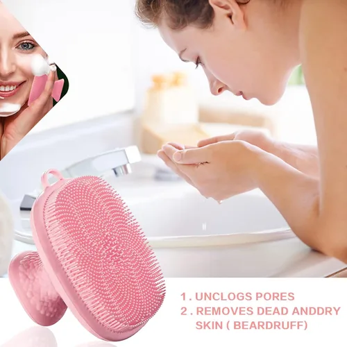 Vista 5 de SKVLF Limpiador facial de silicona, limpiador facial, exfoliante facial de silicona, cepillo de limpieza facial de silicona para mujeres y hombres