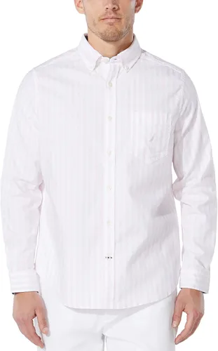 Vista 8 de Nautica - Camisa clásica para hombre, manga larga, con botones y elástica Índigo