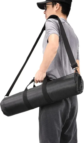 Vista 4 de Funda de transporte para trípode de 33 pulgadas/33.5 in, bolsa de nailon resistente con correa para el hombro, acolchada para soporte ligero
