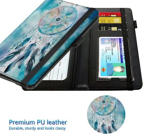 Vista 63 de Funda para chequera para hombres y mujeres, cartera de cuero RFID con ranuras para tarjetas de crédito, soporte de cheques duplicados personales