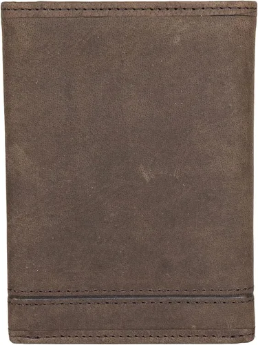 Vista 6 de Lucky Brand Trifold RFID de cuero ranurado para hombre, marrón, OSFA, Marrón