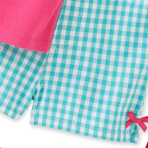 Vista 3 de Conjunto de camiseta sin mangas y shorts para niñas, ropa para verano, set de 2 piezas, 2 a 7 años