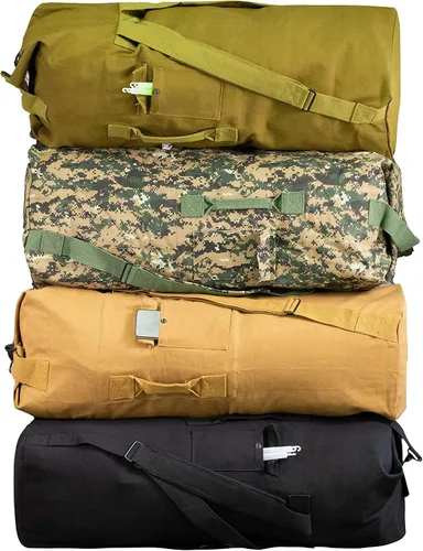 Vista 8 de Farm Blue Bolsa de viaje militar de 2 correas, Olive Drab, L, Clásico