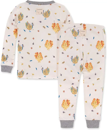 Vista 2 de Burts Bees Conjunto de pijama para bebé camiseta y pantalón de 2 piezas 100 algodón orgánico