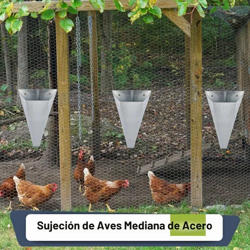 Vista 5 de Mumufy - Cono de pollo mediano, 4 unidades, acero galvanizado, cono