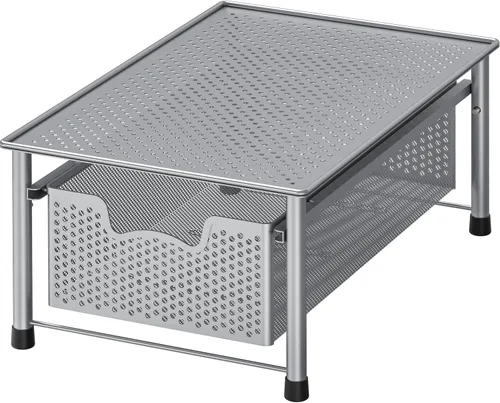 Vista 9 de Simple Houseware - Cajón organizador de cesta de gabinete apilable, rosa