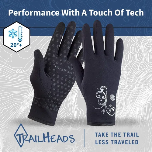 Vista 4 de TrailHeads Guantes de correr para mujer Guantes para pantalla táctil Accesorios para correr de invierno