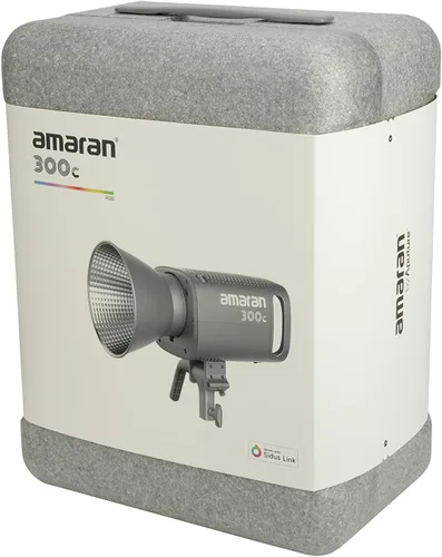 Vista 8 de Aputure Amaran 300c RGB COB Luz de vídeo con montaje Bowen 2,500K a 7,500K CCT con ajuste G/M 26,580 lux @ 1m con reflector hiper soporte de control
