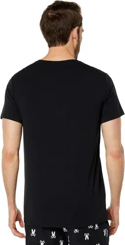 Vista 2 de Psycho Bunny Camiseta con bolsillo para descansar, color negro, talla XL, Negro
