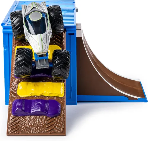 Vista 5 de Monster Jam Ship It & Flip It Juego de Transformación con Camión de Fundición a Troquel 1:64, Multicolor