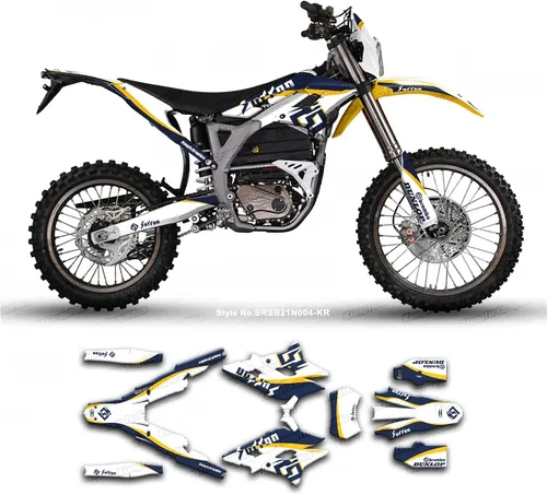 Vista 25 de SRSB21N003-KOR - Kit de calcomanías personalizadas para Surron Sur-Ron Storm Bee, negro y amarillo