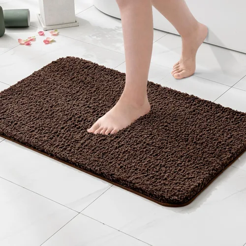 Vista 15 de MIULEE Alfombras de baño negras, suaves y pequeñas, absorbentes, antideslizantes, de secado rápido, esponjosas, para baño, bañera y duchas, lavables