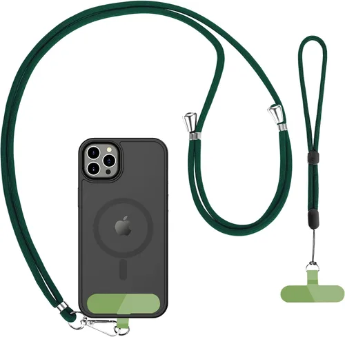 Vista 23 de CACOE Cordón para teléfono celular 2 piezas - 1 pieza correa ajustable para el cuello, 1 pieza correa de muñeca, 2 piezas almohadillas, cruzado