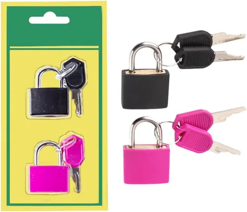 Vista 9 de 3 piezas de pequeñas cerraduras sólidas de latón con llaves, mini cerraduras de llave para cerraduras de equipaje, pequeñas cerraduras