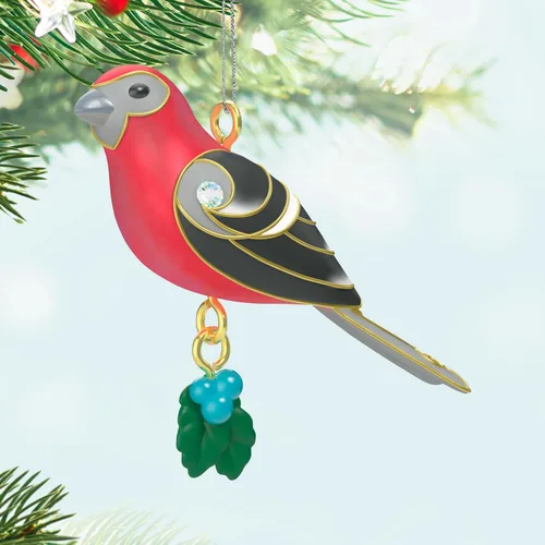 Vista 3 de Hallmark Keepsake Adorno de Navidad (Pine Grosbeak)